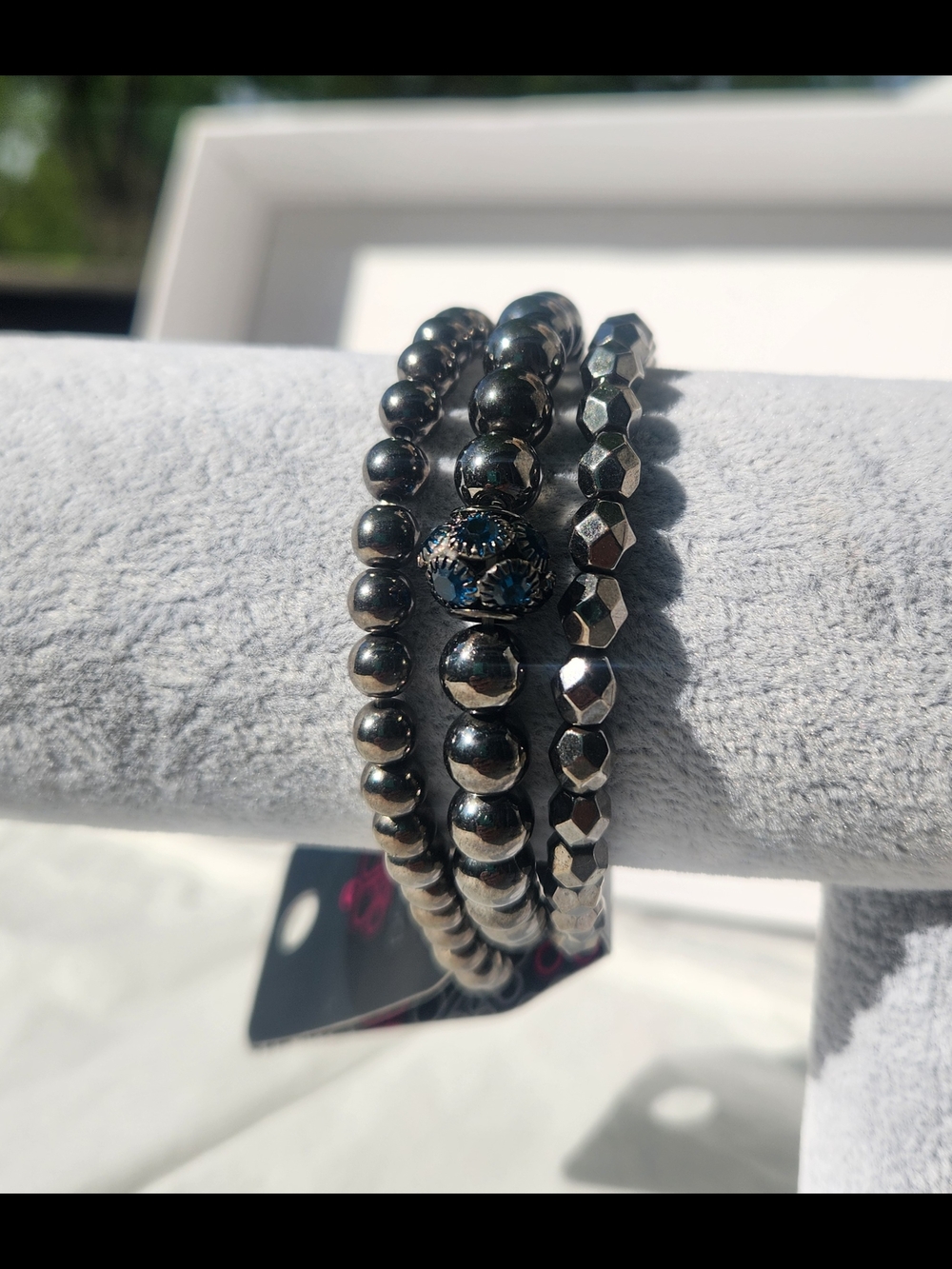 paparazzi Shiny Black Hematite Multi-Strand Beaded Bracelet Set
